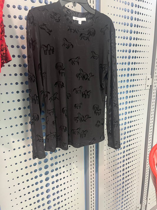 Midnight Gallop Mesh Top